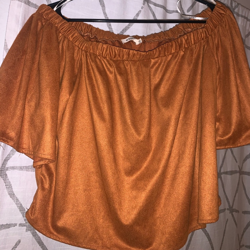 Velvet off the shoulder top